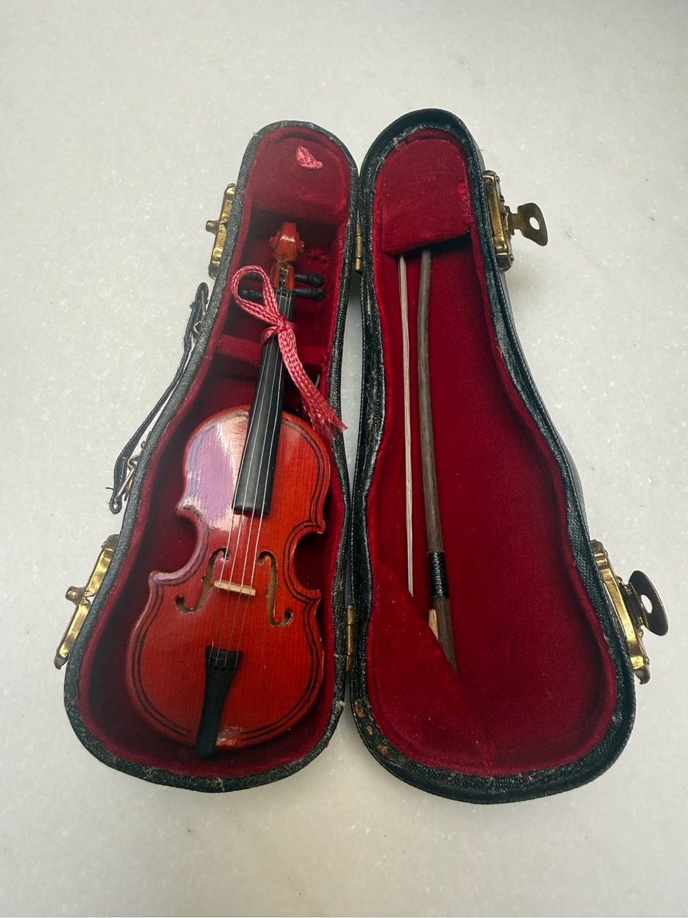 Vintage Miniature Violin with Original Case & Bow